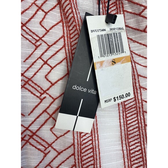 $150 Dolce Vita Women's White Hadley Sleeveless 100% cotton Shift Dress Sz Small - Picture 3 of 13